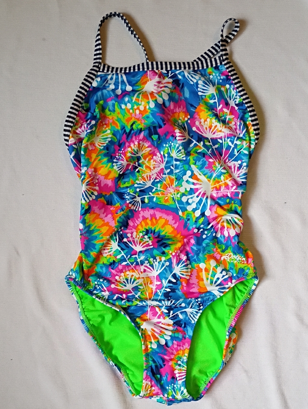 Dolfin Uglies Floral Tie Dye Swimsuit Size 36